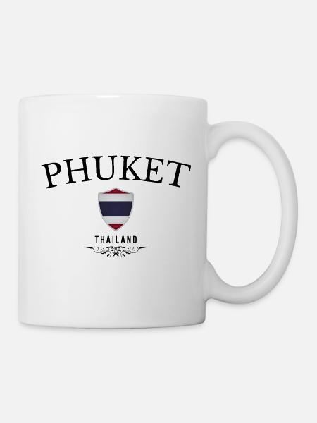 Phuket-Souvenir, elegantes Design Phuket - Tasse - Weiß