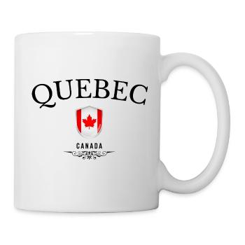 Souvenir Quebec, elegantes Design Quebec - Tasse - Weiß - Rechts