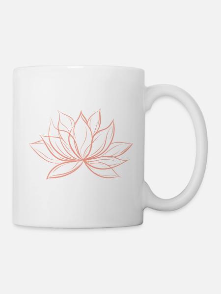 Lotusblume - Tasse - Weiß