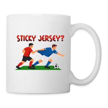 Sticky Jersey, Foul im Fußball - Tasse - Weiß - Rechts