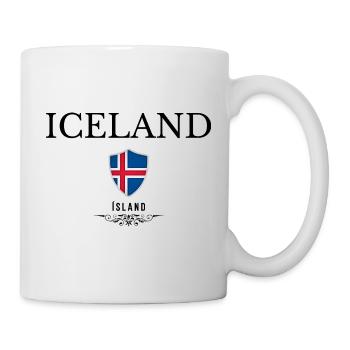 Drapeau de l’Islande, fierté islandaise - Mug blanc - blanc - Droite