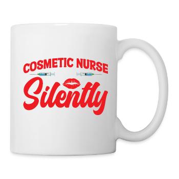 Ästhetische Krankenschwester Lippenchirurgie-Injektor-Botox - Tasse - Weiß - Rechts