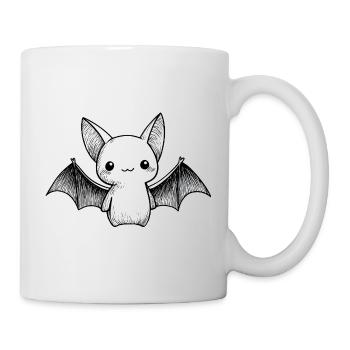 Chauve-souris kawaii pleine de tendresse - Mug blanc - blanc - Droite