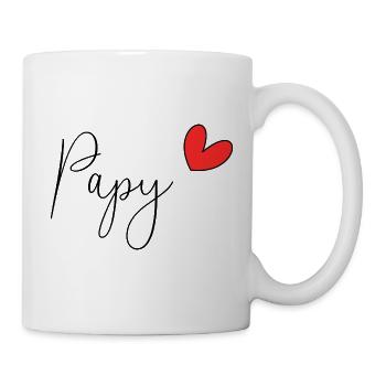 PAPY. PAPA. FÊTE DES PÈRES. BONNE FÊTE PAPY. FÊTE - Mug blanc - blanc - Droite