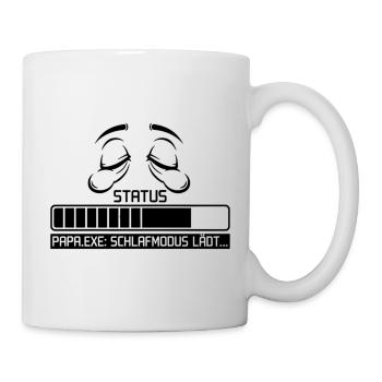 Vatertag Papa Geschenk Müde Kein Bock Schlafen - Tasse - Weiß - Rechts