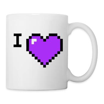 I Love Herz Platzhalter Text - Tasse - Weiß - Rechts