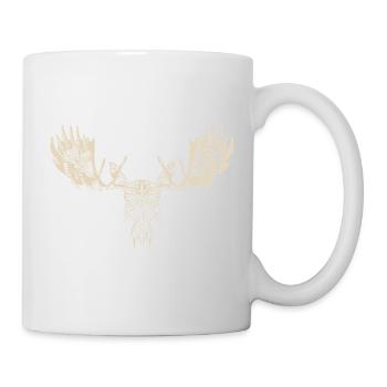 Moose Antler Graphic T-Shirt for Men Modern - Mug - white - Right