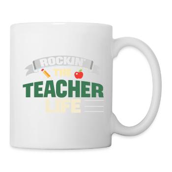 Rockin The Teacher Life Teacher Saying - Mug - white - Right