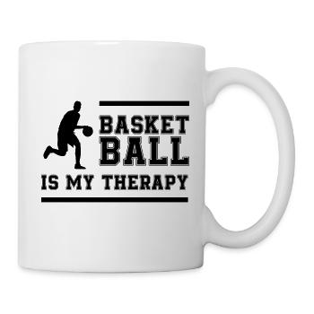 Basketball Therapy  - Tasse - Weiß - Rechts