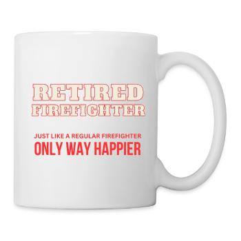 Retired Firefighter - Only Way Happier - Mug - white - Right