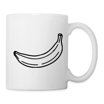 Banane Minimaliste Cadeau Noir Minimaliste - Mug blanc - blanc - Droite