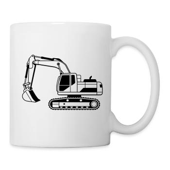 Excavatrice - Mug blanc - blanc - Droite