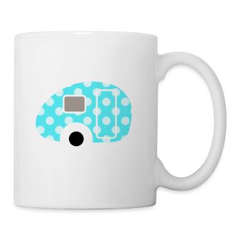 Caravan Dots Camping Points Camping, Vintage Rétro - Mug blanc - blanc - Droite