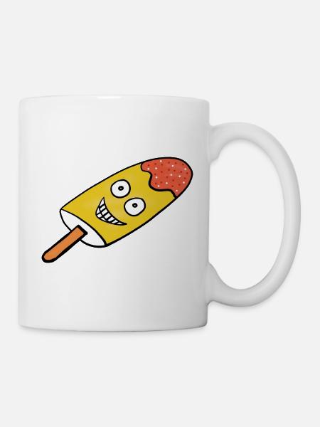 Fröhliches Zitronen-Eis Eiskrem Kinder  - Tasse - Weiß