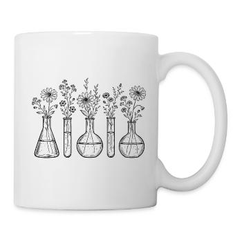 Fleurs de laboratoire Chimie, Botanique Sciences, T-shirt - Mug blanc - blanc - Droite