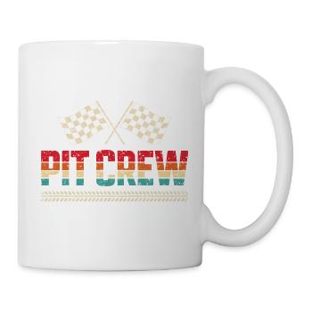 Vintage Pit Crew Car Rennteam - Tasse - Weiß - Rechts