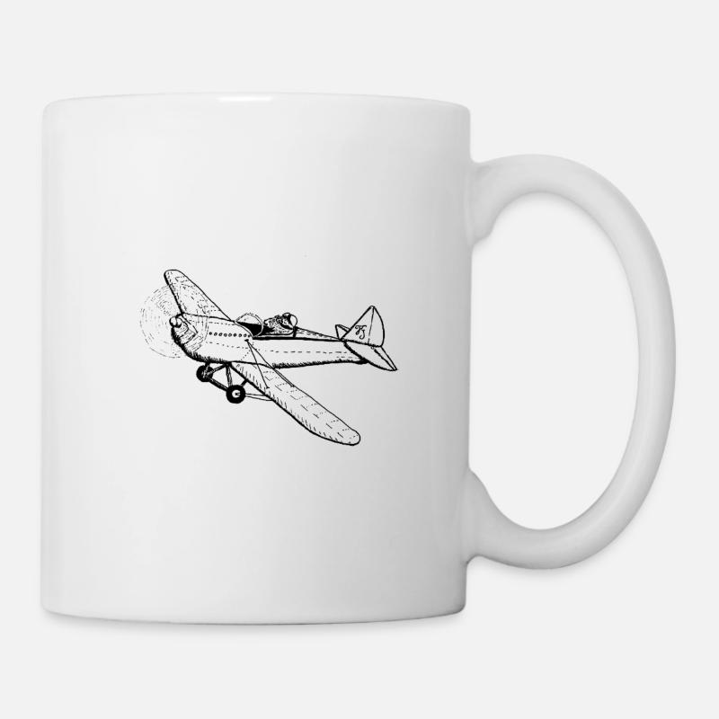 Schnurrhaarpilot - Tasse - Weiß