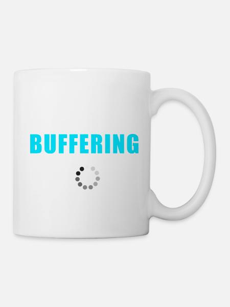 Brain Buffering Shirt - Funny Overthinking Shirt - Mug - white
