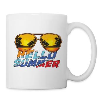 Hello Summer Sonnenbrillen Vibes - Tasse - Weiß - Rechts