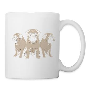 Trio rétro des Trois Carlins - Mug blanc - blanc - Droite