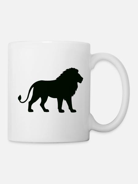 Löwe Lion - Tasse - Weiß