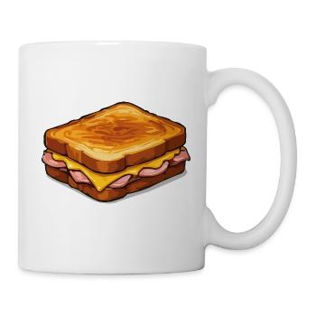 Cheese Sandwich Pop Art Illustration - Mug - white - Right