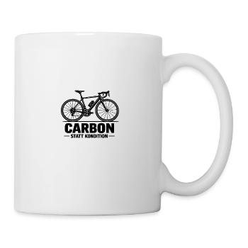 Carbon Statt Kondition - Rennrad Fahrradfahrer - Tasse - Weiß - Rechts
