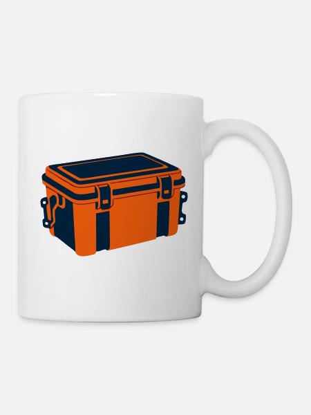 Kühlbox Camping Angeln Picknick - Tasse - Weiß