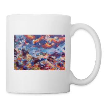 Colorful mosaic abstraction - Mug - white - Right