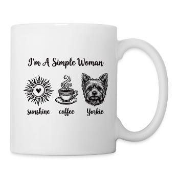 Einfache Yorkie-Liebhaberinnen - Tasse - Weiß - Rechts