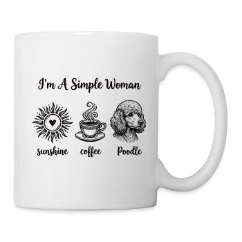 Simple Woman Poodle Lovers - Mug - white - Right