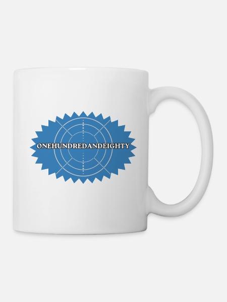 Hundertachtzig Zielscheibe Retro - Tasse - Weiß