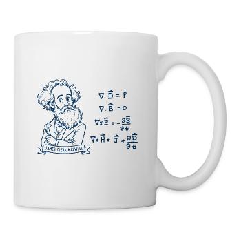 Maxwell and equations in blue - Mug - white - Right