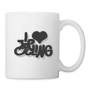 I_love_Cycling_grau - Mug - white - Right