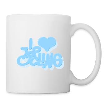 I_love_Cycling_babyblau - Tasse - Weiß - Rechts