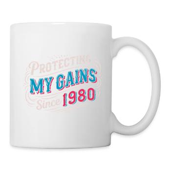 Vintage Muscle Mommy Shirt 1980 Geschenk - Tasse - Weiß - Rechts