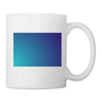 Kreisender Cyan-Violett Gradient - Tasse - Weiß - Rechts
