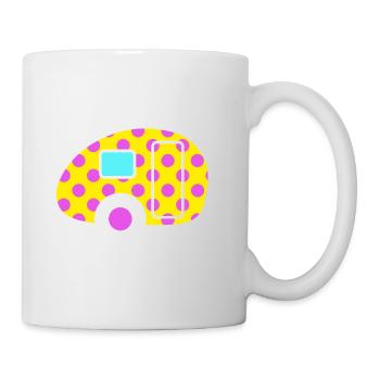 Caravane Vintage Camping Caravan Retro Dots Dots - Mug blanc - blanc - Droite