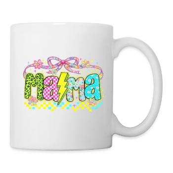 Mama Retro Flashy | Neon Style Mother's Day - Mug - white - Right
