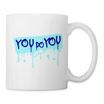 Tu fais ton drôle Confiance en toi Logo de la liberté - Mug blanc - blanc - Droite