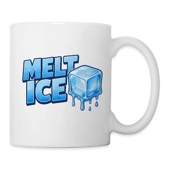 Schmelzendes Eis Cartoon Design - Tasse - Weiß - Rechts
