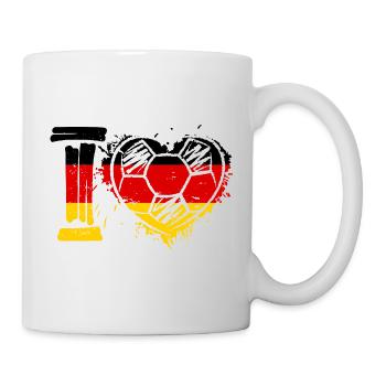 Deutschland Fußball Fan Outfit Vintage - Tasse - Weiß - Rechts