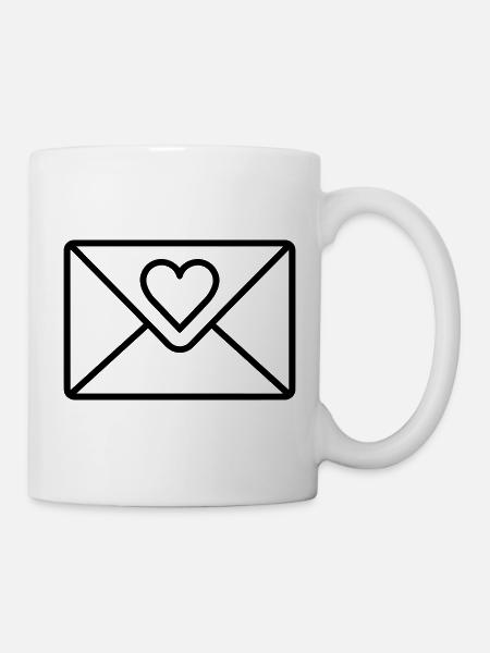 Liebesbrief - Tasse - Weiß