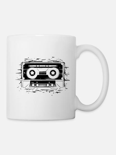 Musik Kassette - Tasse - Weiß