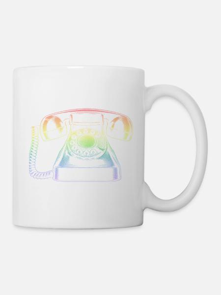 Telefon - Tasse - Weiß