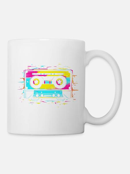 90er Kassette - Tasse - Weiß