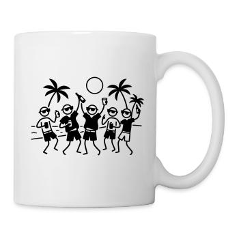 Party Gruppe Strand - Tasse - Weiß - Rechts