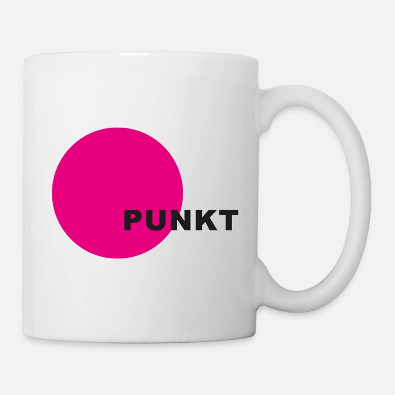 Punkt Neon Kreis - Tasse - Weiß