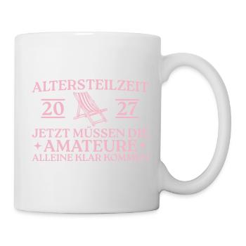 Altersteilzeit 2027 Liegestuhl Kollegin - Tasse - Weiß - Rechts