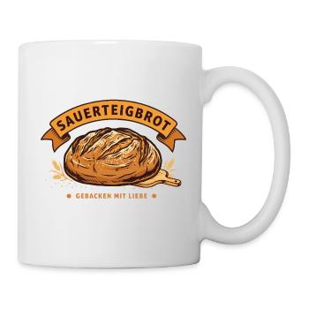 Sauerteigbrot Bäcker Backen Getreide Handwerk  - Tasse - Weiß - Rechts
